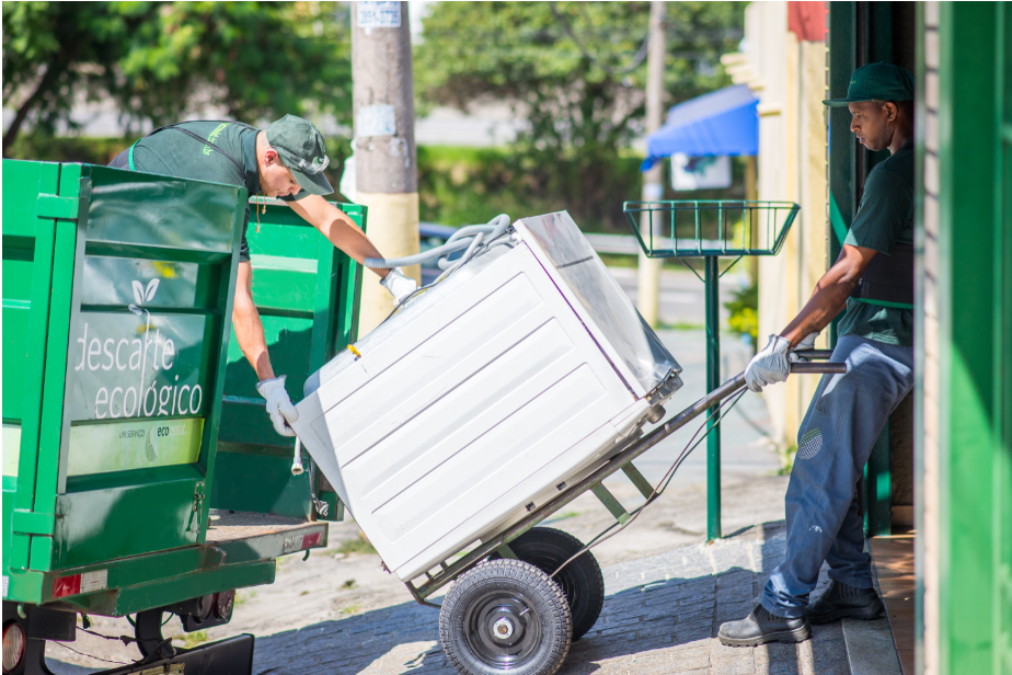 Descarte de lavadora de roupas